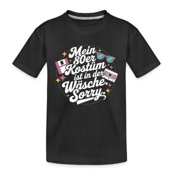 80s Costume Is In The Lingerie 80s Party 80s - Kids' Premium Organic T-Shirt - black - Front