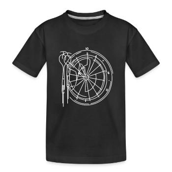 Dartboard Sketch - Kids' Premium Organic T-Shirt - black - Front