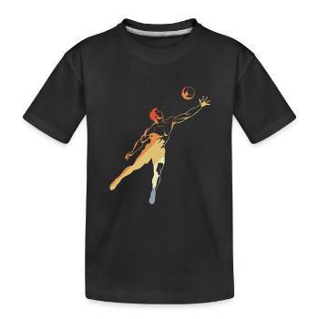 Joueurs de volley-ball vintage - T-shirt bio Premium Enfant - noir - Devant