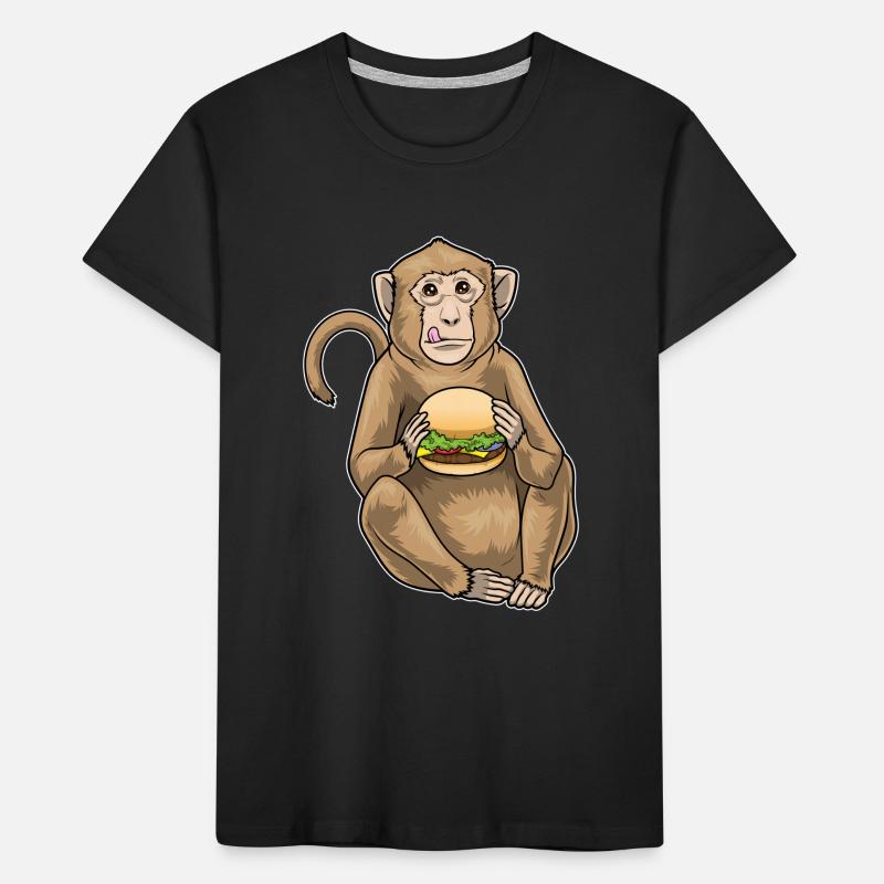 Cheeseburger de singe T-shirt bio Premium Enfant