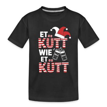 Köln Et Kütt Wie Et Kütt Kölner Grundgesetz Kölsch - Kinder Premium Bio T-Shirt - Schwarz - Vorne