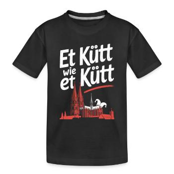 Köln Et Kütt Wie Et Kütt Kölner Grundgesetz Kölsch - Kinder Premium Bio T-Shirt - Schwarz - Vorne