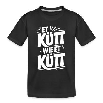 Köln Et Kütt Wie Et Kütt Kölner Grundgesetz Kölsch - Kinder Premium Bio T-Shirt - Schwarz - Vorne