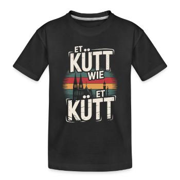 Köln Et Kütt Wie Et Kütt Kölner Grundgesetz Kölsch - Kinder Premium Bio T-Shirt - Schwarz - Vorne