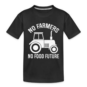 no farmers no food future agriculture farmer - Kinder Premium Bio T-Shirt - Schwarz - Vorne