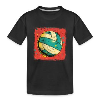 Graphiques de volley-ball - T-shirt bio Premium Enfant - noir - Devant