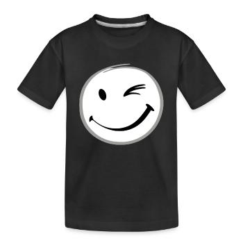 Clin d’œil sourire - T-shirt bio Premium Enfant - noir - Devant