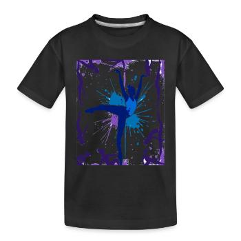 Turnen Turnerin Gymnastik Akrobatik Kunstturnen - Kinder Premium Bio T-Shirt - Schwarz - Vorne