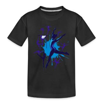 Turnen Turnerin Gymnastik Akrobatik Kunstturnen - Kinder Premium Bio T-Shirt - Schwarz - Vorne