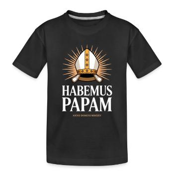 Habemus Papam Vatikan Papstwahl 2025 - Kinder Premium Bio T-Shirt - Schwarz - Vorne
