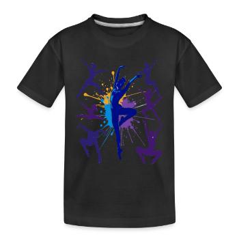 Turnen Turnerin Gymnastik Akrobatik Kunstturnen - Kinder Premium Bio T-Shirt - Schwarz - Vorne