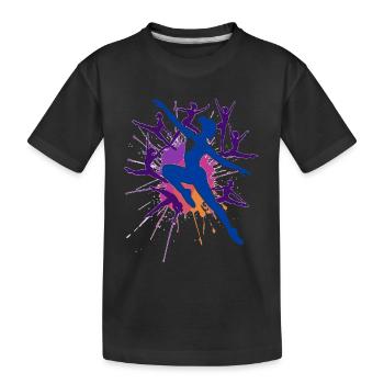 Turnen Turnerin Gymnastik Akrobatik Kunstturnen - Kinder Premium Bio T-Shirt - Schwarz - Vorne