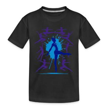 Turnen Turnerin Gymnastik Akrobatik Kunstturnen - Kinder Premium Bio T-Shirt - Schwarz - Vorne