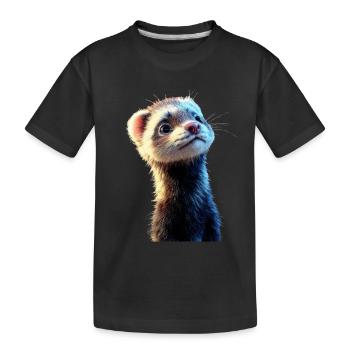 Furet Furet Putois Martre Belette Mignon Furet - T-shirt bio Premium Enfant - noir - Devant