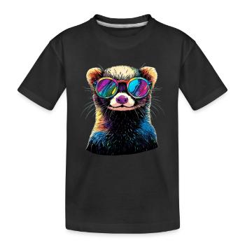 Furet Furet Putois Martre Belette Mignon Furet - T-shirt bio Premium Enfant - noir - Devant