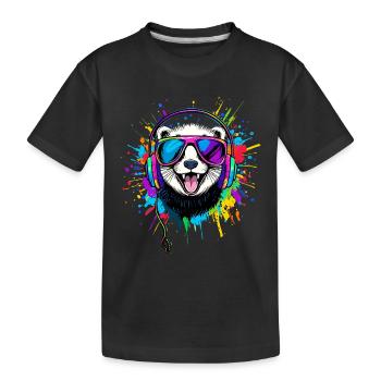 Furet Furet Putois Martre Belette Mignon Furet - T-shirt bio Premium Enfant - noir - Devant