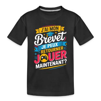 Ich habe mein Patent, ich kann zurückgehen, um Gamer zu spielen - Kinder Premium Bio T-Shirt - Schwarz - Vorne