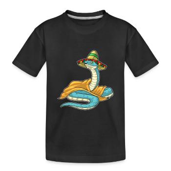 Sombrero de serpent - T-shirt bio Premium Enfant - noir - Devant