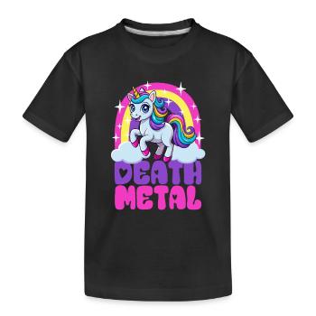 Licorne Death Metal - Heavy Metal - Spruch - T-shirt bio Premium Enfant - noir - Devant
