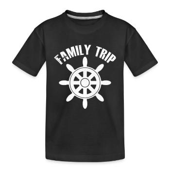 Cruise Trip Ship Family Trip vacation shirt - Kids' Premium Organic T-Shirt - black - Front