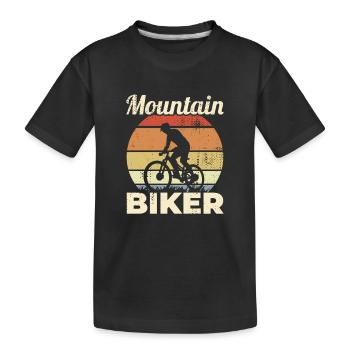 Vintage Mountain Bikers - Kids' Premium Organic T-Shirt - black - Front