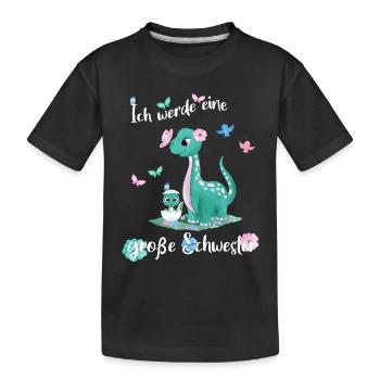 Announcing offspring I'm going to be a big sister in 2027 - Kids' Premium Organic T-Shirt - black - Front