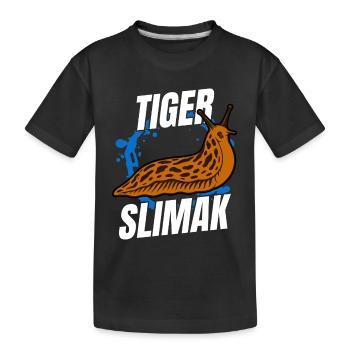 Chemise Slimak Tigre | Chemise drôle - T-shirt bio Premium Enfant - noir - Devant