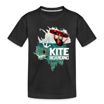 Chevauchez le vent - T-shirt bio Premium Enfant - noir - Devant