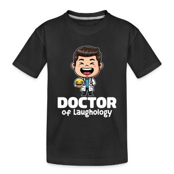 DOCTEUR EN LAUGHOLOGIE - CADEAU DOCTEUR - T-shirt bio Premium Enfant - noir - Devant