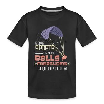 Mut zum Flug - Kinder Premium Bio T-Shirt - Schwarz - Vorne