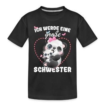 Announcing offspring I'm going to be a big sister in 2027 - Kids' Premium Organic T-Shirt - black - Front