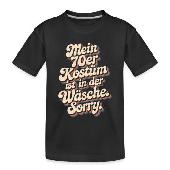70s Costume Is In The Lingerie 70s Party 70s - Kids' Premium Organic T-Shirt - black - Front