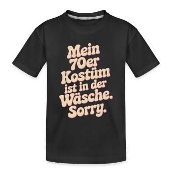 70s Costume Is In The Lingerie 70s Party 70s - Kids' Premium Organic T-Shirt - black - Front