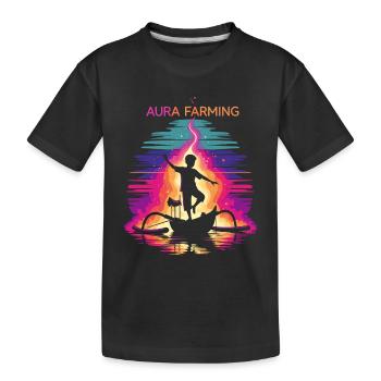 Aura Farming Traditioneller Tanz - Kinder Premium Bio T-Shirt - Schwarz - Vorne