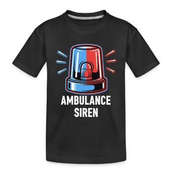 Sirène d’ambulance - T-shirt bio Premium Enfant - noir - Devant