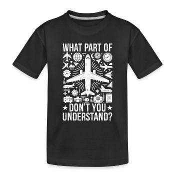 quelle partie de ne comprenez-vous pas - T-shirt bio Premium Enfant - noir - Devant