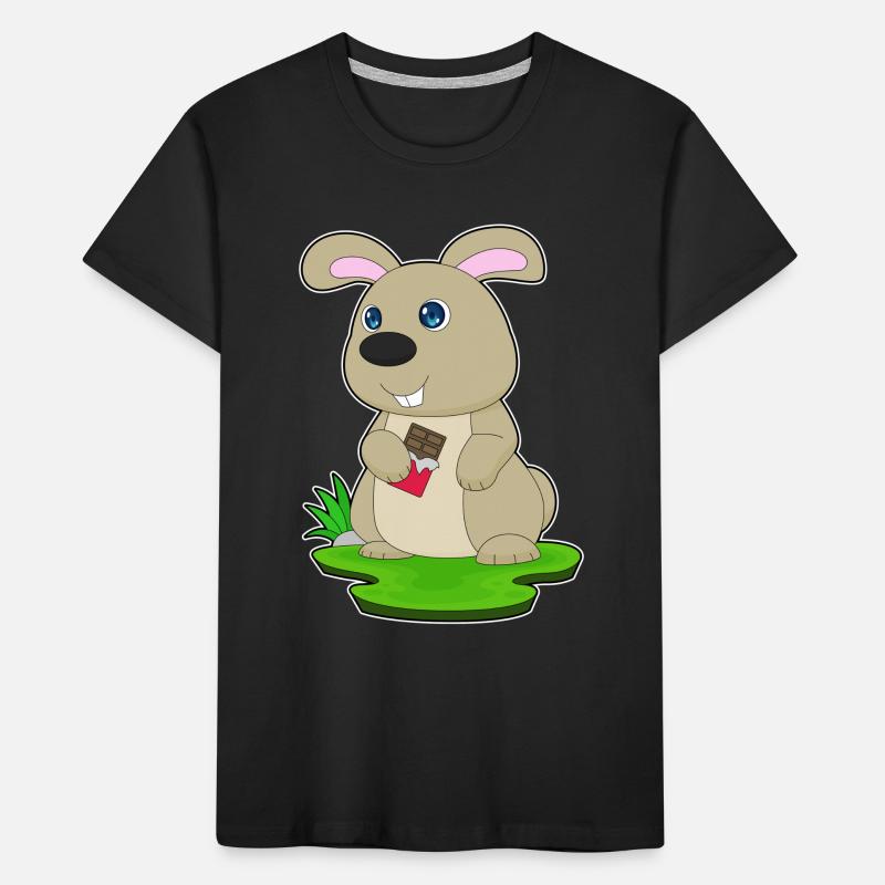 Barre de chocolat lapin T-shirt bio Premium Enfant