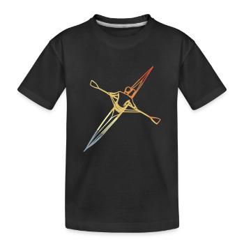 Rudder Sketch Vintage Look - Kids' Premium Organic T-Shirt - black - Front