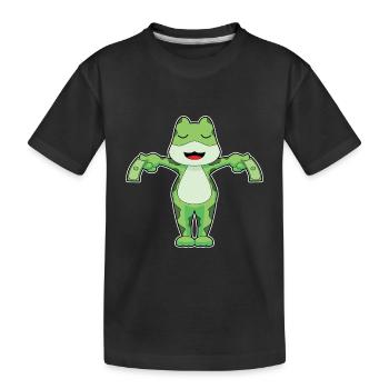 Billet de banque grenouille - T-shirt bio Premium Enfant - noir - Devant