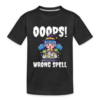 OUPS ! MAUVAIS SORT - SORCIÈRE HALLOWEEN - T-shirt bio Premium Enfant - noir - Devant