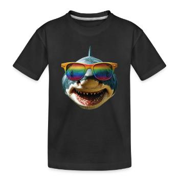 requin requin tigre requin plongeur requins mignons grand requin blanc - T-shirt bio Premium Enfant - noir - Devant