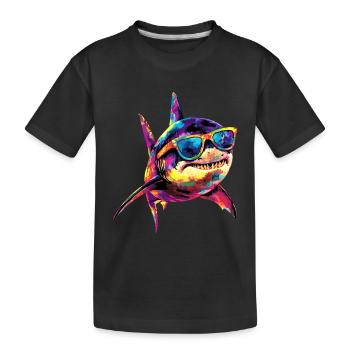 requin requin tigre requin plongeur requins mignons grand requin blanc - T-shirt bio Premium Enfant - noir - Devant