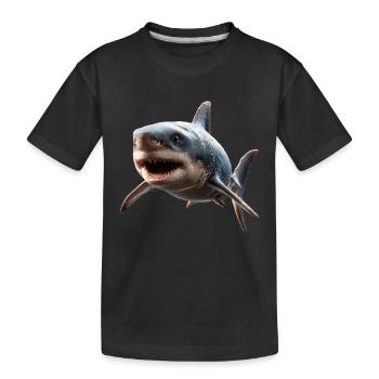 requin requin tigre requin plongeur requins mignons grand requin blanc - T-shirt bio Premium Enfant - noir - Devant