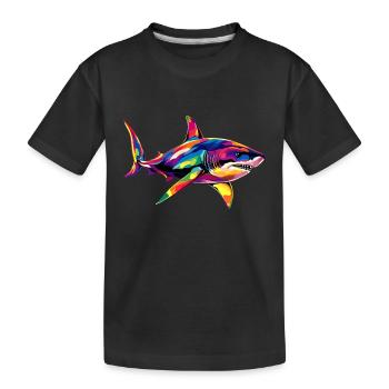 requin requin tigre requin plongeur requins mignons grand requin blanc - T-shirt bio Premium Enfant - noir - Devant