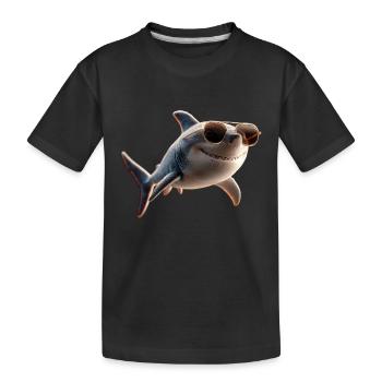 requin requin tigre requin plongeur requins mignons grand requin blanc - T-shirt bio Premium Enfant - noir - Devant