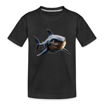 requin requin tigre requin plongeur requins mignons grand requin blanc - T-shirt bio Premium Enfant - noir - Devant