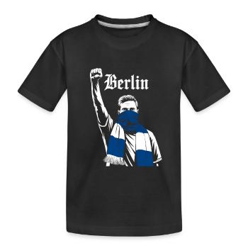 Berliner Demonstration Motiv - Kinder Premium Bio T-Shirt - Schwarz - Vorne