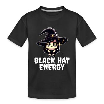 BLACK HAT ENERGY - WITCH HALLOWEEN - Kids' Premium Organic T-Shirt - black - Front