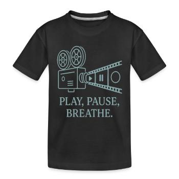 Kreatives Filmmotiv mit Slogan - Kinder Premium Bio T-Shirt - Schwarz - Vorne
