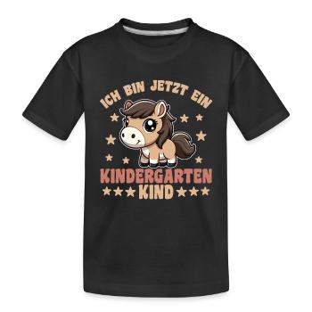 Je suis maintenant un enfant de maternelle 2025 Maternelle - T-shirt bio Premium Enfant - noir - Devant
